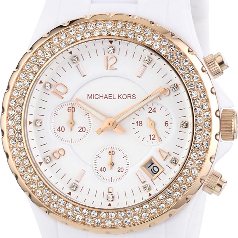 Michael Kors White Chronograph Women's Watch